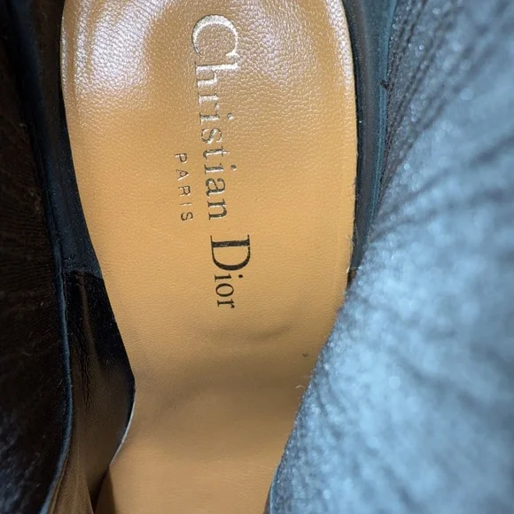 Christian Dior Tortoise Shell Wedge Ankle Boots – Size 38.5 Shoes